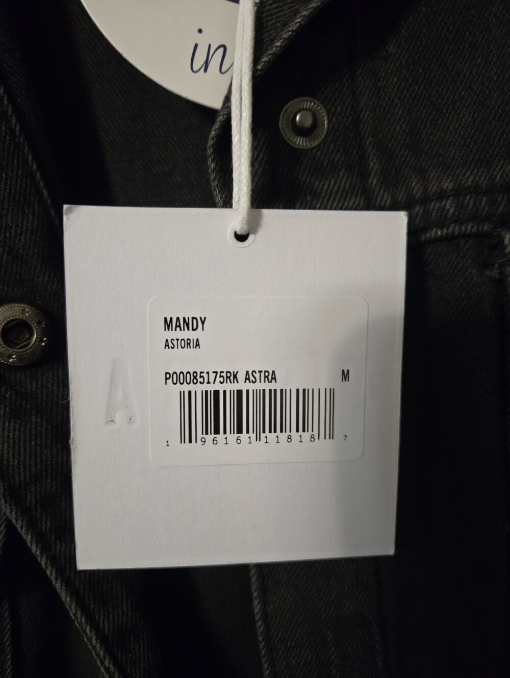 pistola Black Washed Denim Shacket - Long Sleeve - Picture 3 of 3